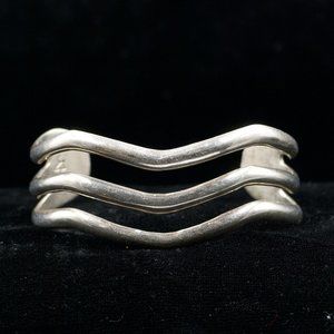 Vintage South African Sterling Silver Bangle. Signed- Artist Unknown